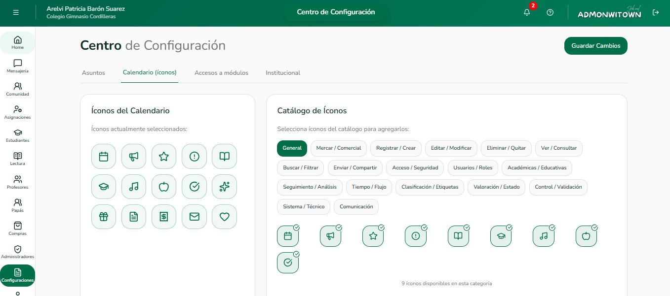 Configuraciones — AdmonWitown